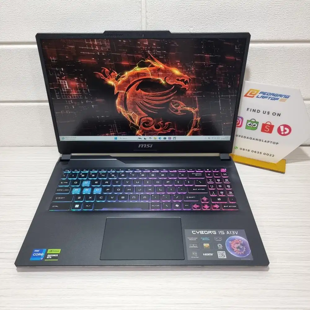 MSI CYBORG 15 A13VEK Core i7-13620H RAM 16GB SSD 512GB RTX 4050 6GB