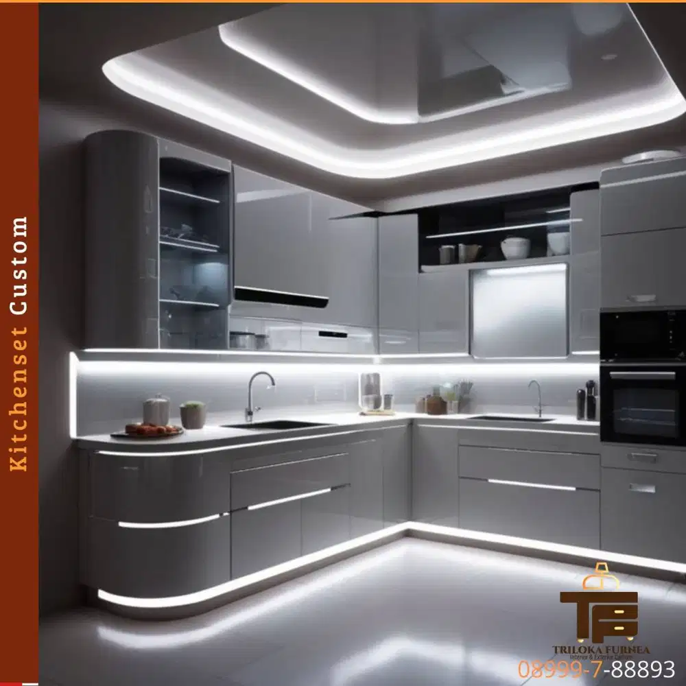 Kitchen Set Custom - Elegan Bikin Dapur Auto Jadi Premium