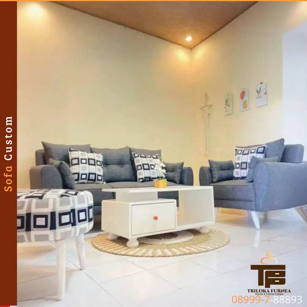 Sofa custom terbaik harga murah bisa request desain dan motif