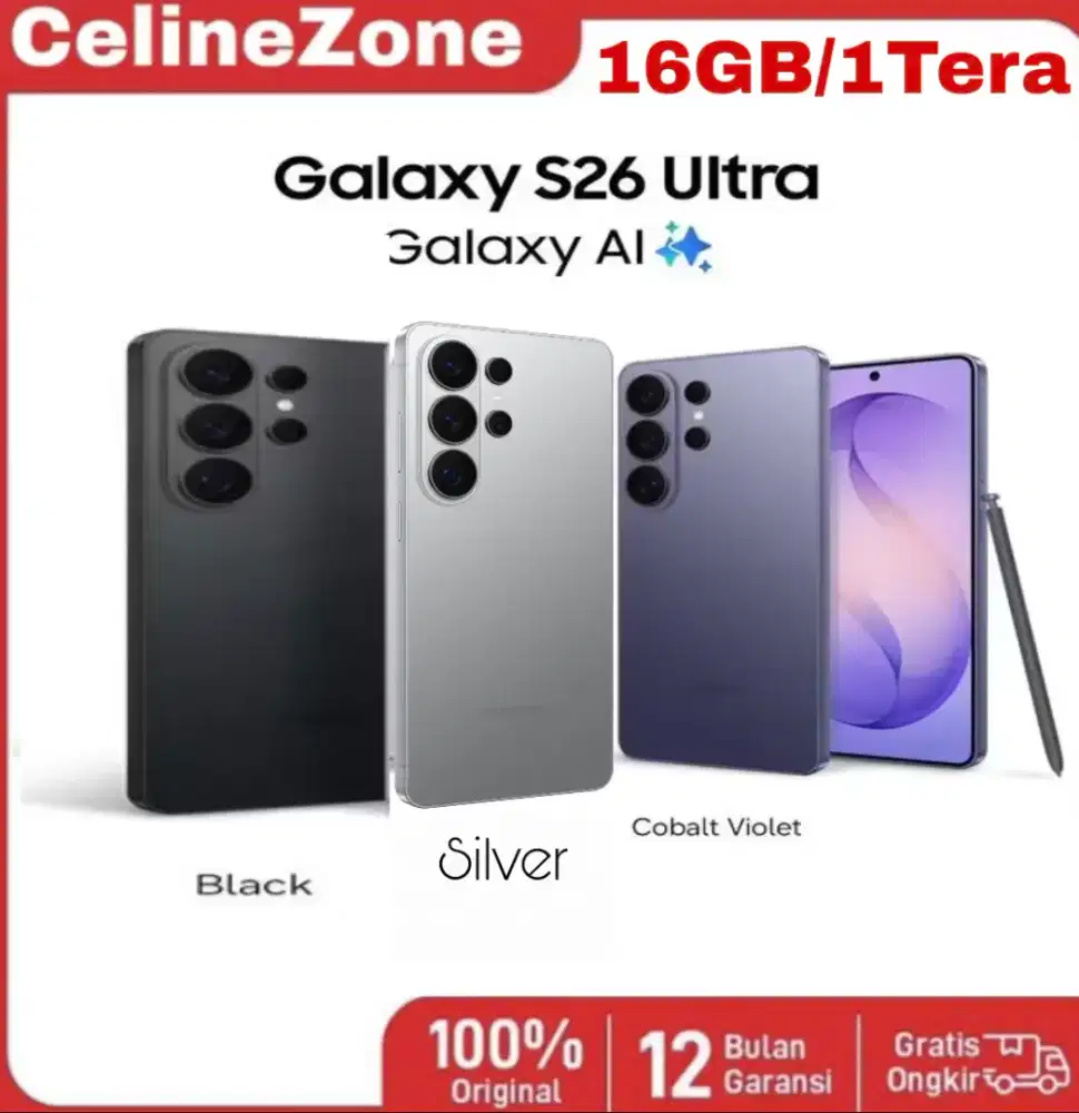 Ready Stock Samsung S26 Ultra 16GB 1TB Resmi SEIN