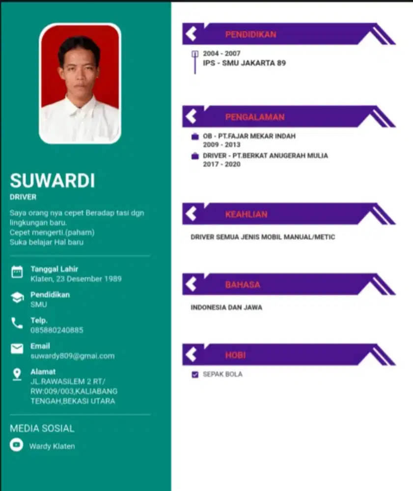 MENCARI PEKERJAAN DRIVER