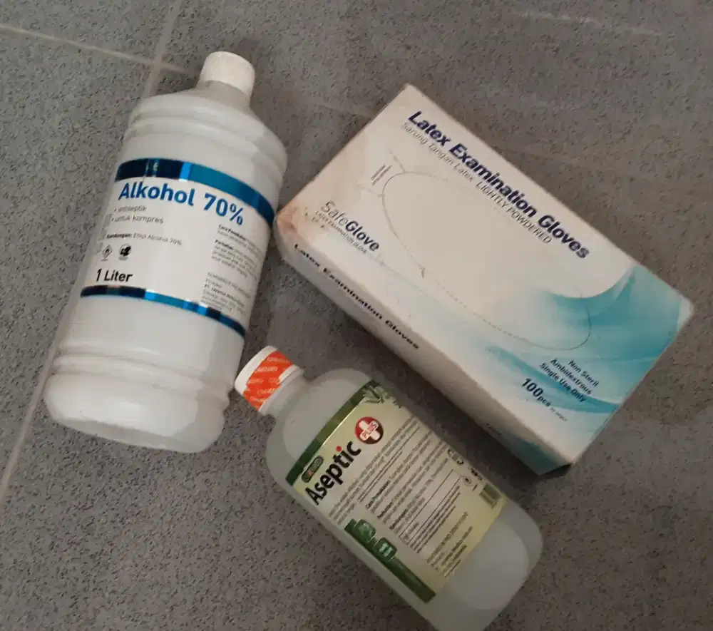 ALCOHOL ASEPTIC SARUNG TANGAN LATEX 4IN1 NEW