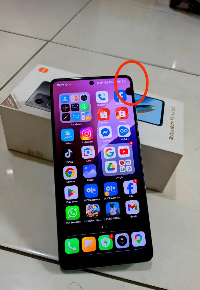 Xiaomi note 12 pro 5G Ram 8+8/256gb gacor