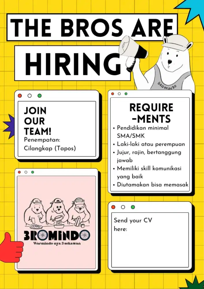 Dicari crew untuk di Dapur