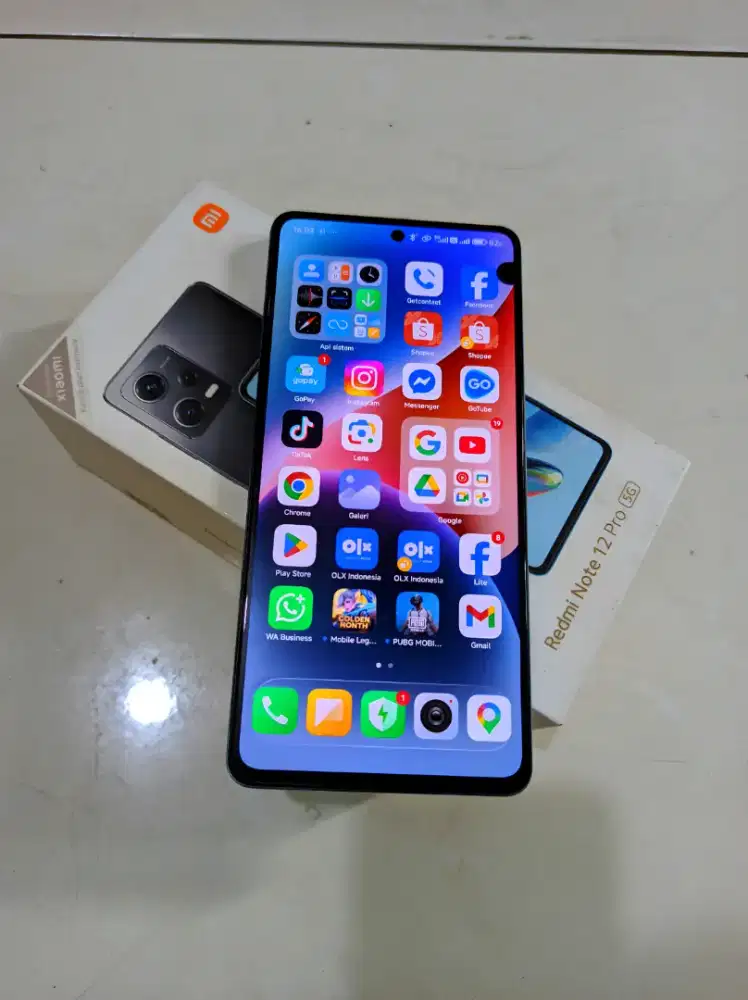 Xiaomi note 12 pro 5G fulset ram 8+8/256gb