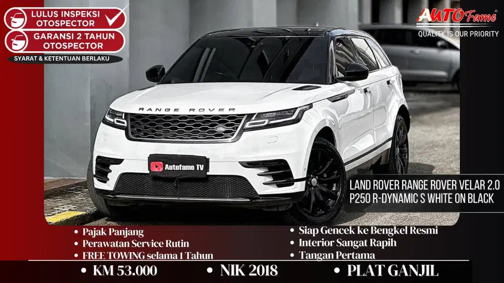 Land Rover Range Rover Velar 2.0 P250 R-Dynamic S NIK 2018