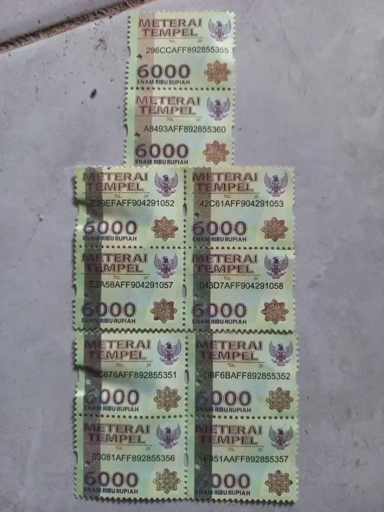 Meterai tempel yang enam ribu