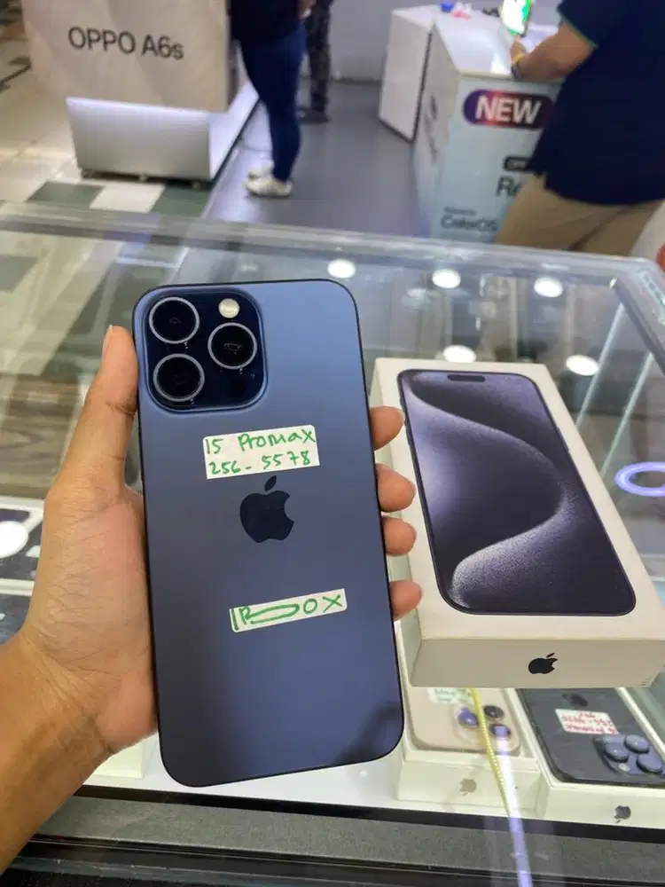 Iphone 15 promax 256 biru ibox