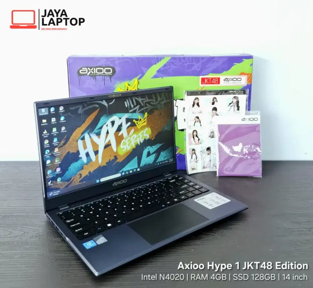 Axioo Hype 1 RAM 4GB SSD 128GB 14 inch Laptop Second Bekas