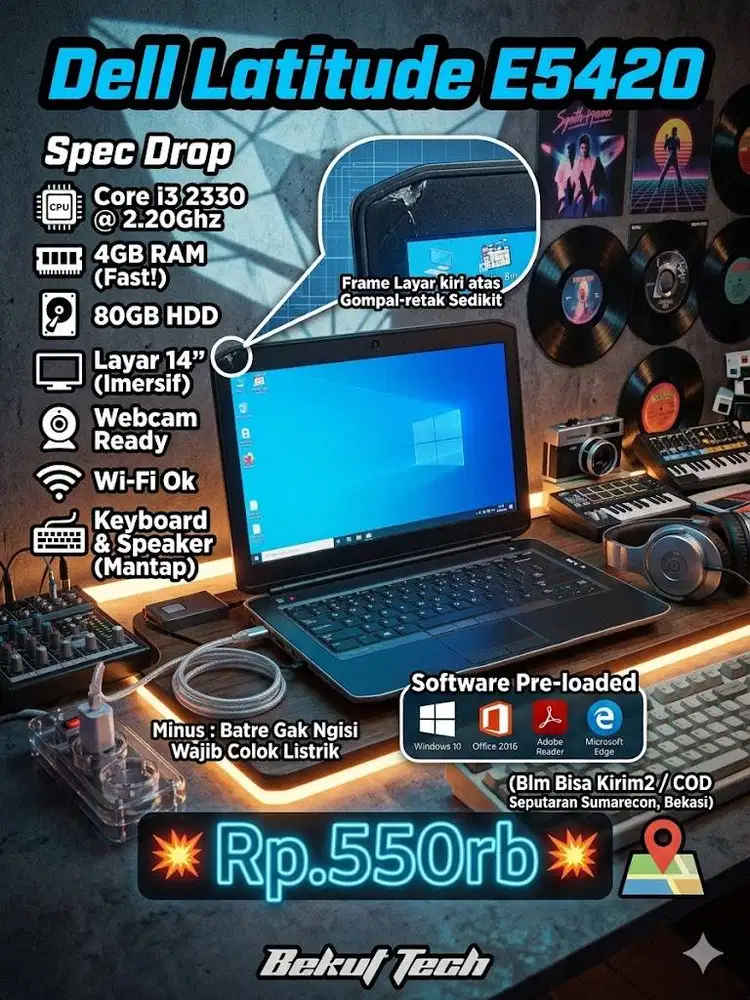 Laptop Dell Core i3 Windows 10 ProLite