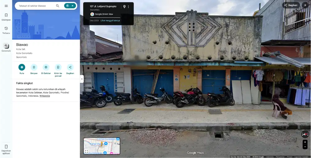 Tanah dijual luas 590 m2 Jl Jend Suprapto Kel Biawao Gorontalo