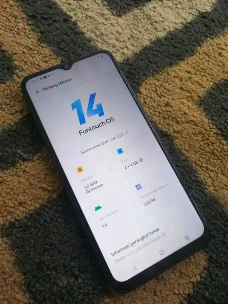 vivo y22 ram 4+4/128 no minus