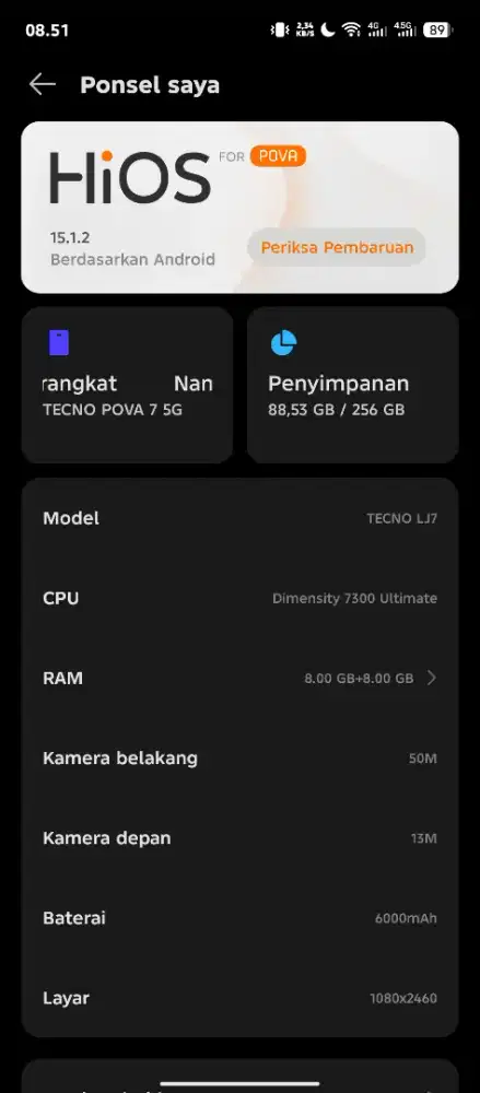 Techno POVA 7 5G 8/256GB