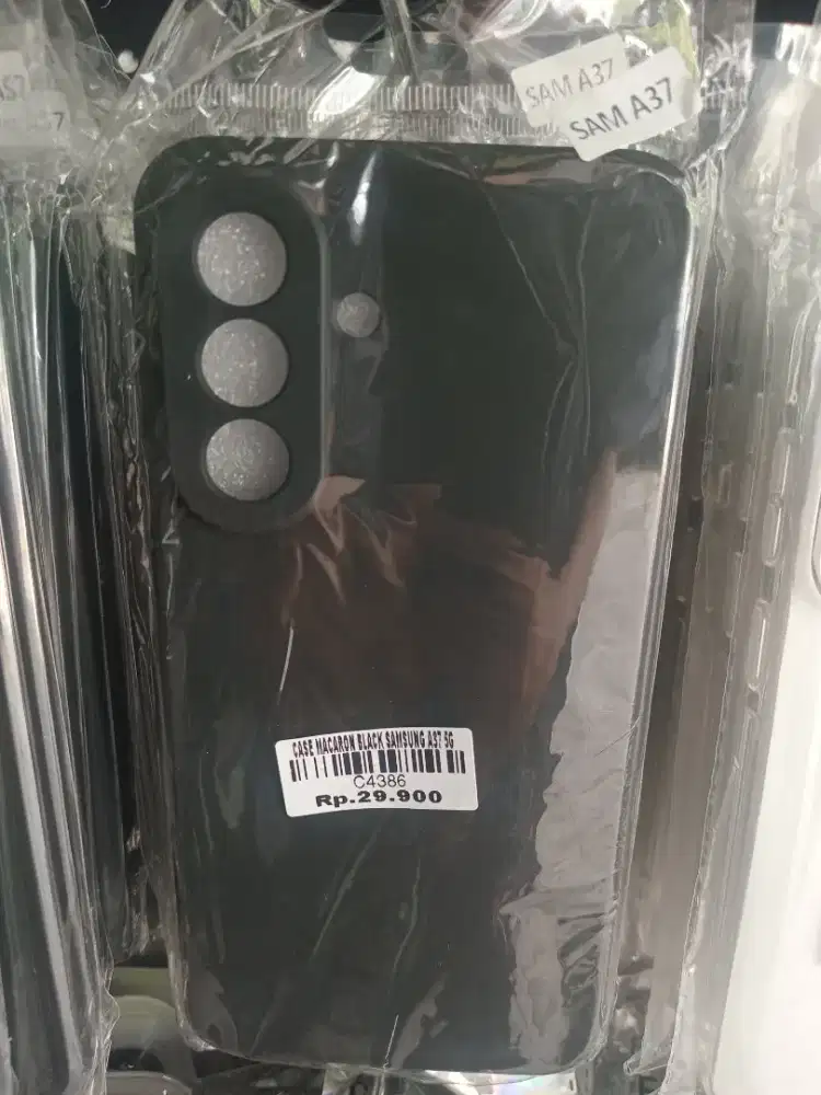 CASE MACARON BLACK SAMSUNG A37 ATLANTIS DAHSYAT
