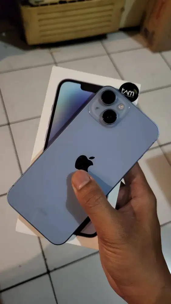 iphone 14 128gb ibox blue lengkap mulus