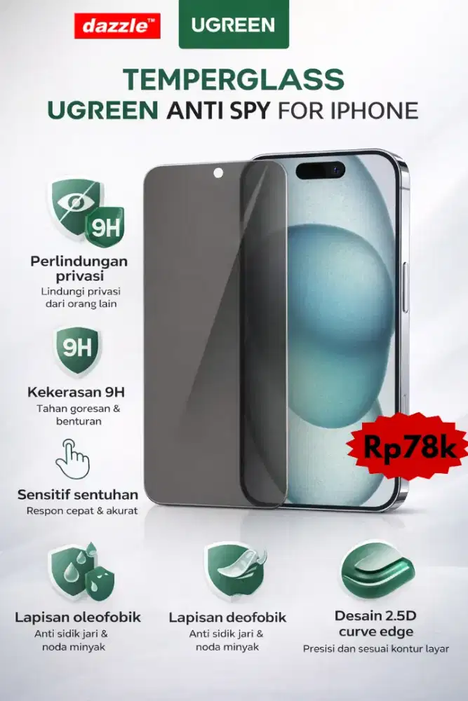 Temperglass Ugreen Anti Spy