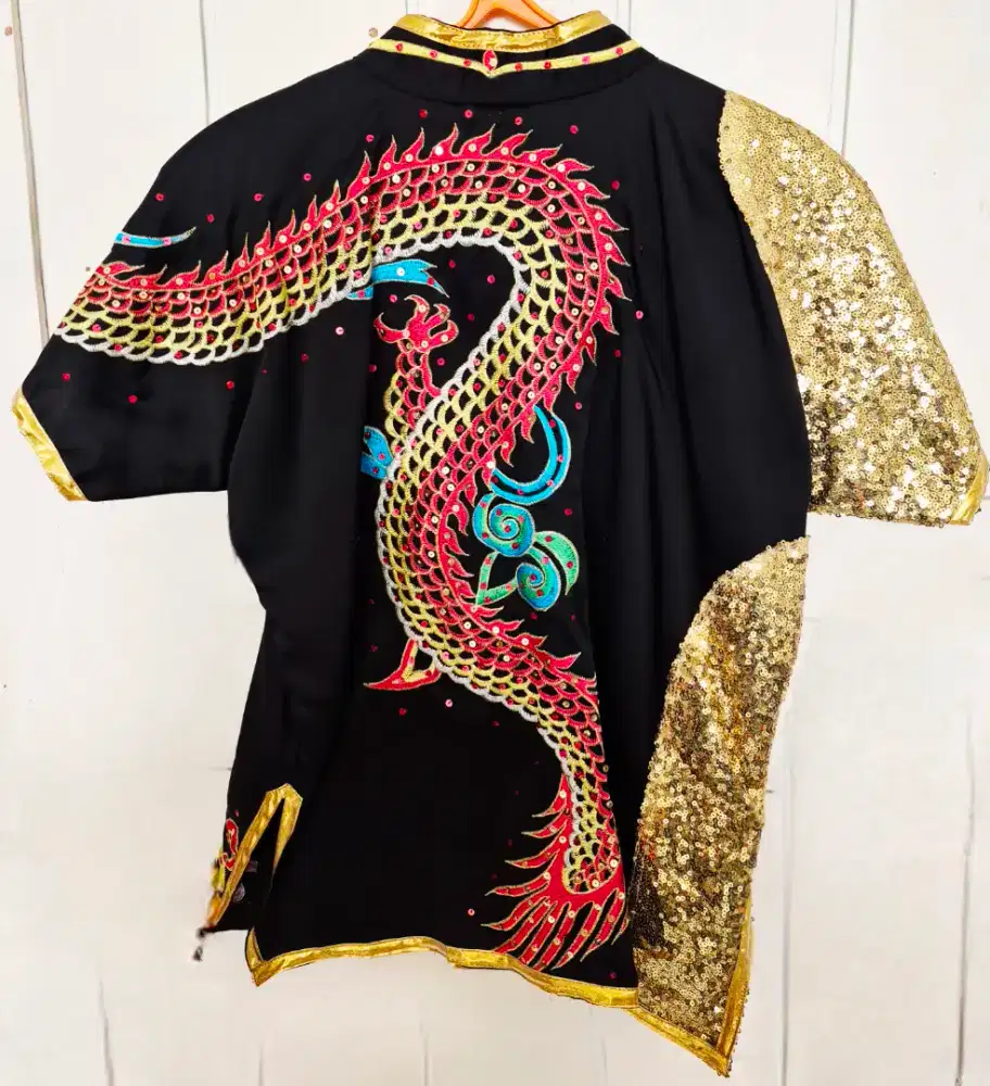 DIJUAL CEPAT! Kostum Wushu / Kungfu Anak Eksklusif Full Bordir Naga