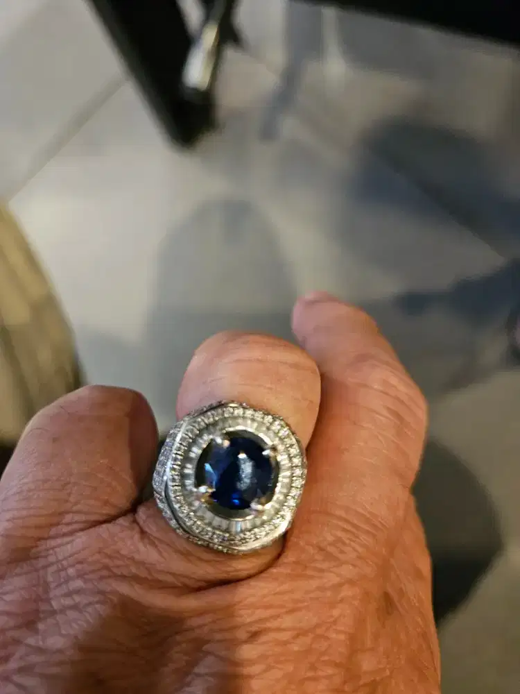 dijual cincin batu blue safir