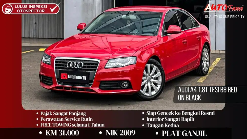 KM31RB Audi A4 1.8T TFSI B8 Red On Black NIK 2009 DRL LED Lamp
