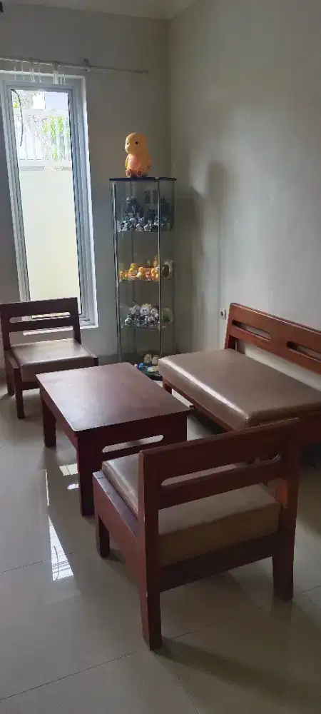 Meja kursi tamu antik jati lawasan asli
