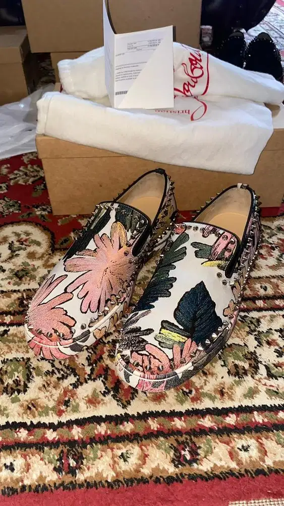 Louboutin Pikboat tissu hanabi