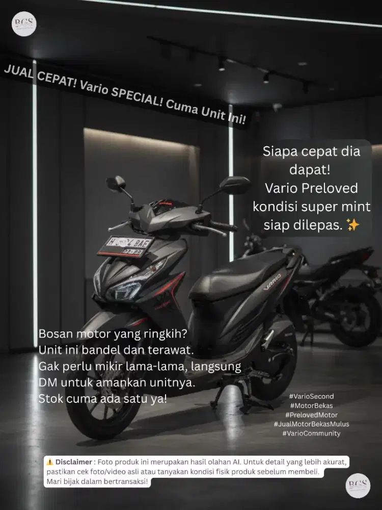 Ready Unit: Honda Vario 125 2018 Abu-Abu