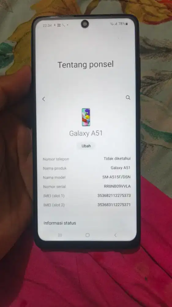 samsung a51 ram 6/128 batangan