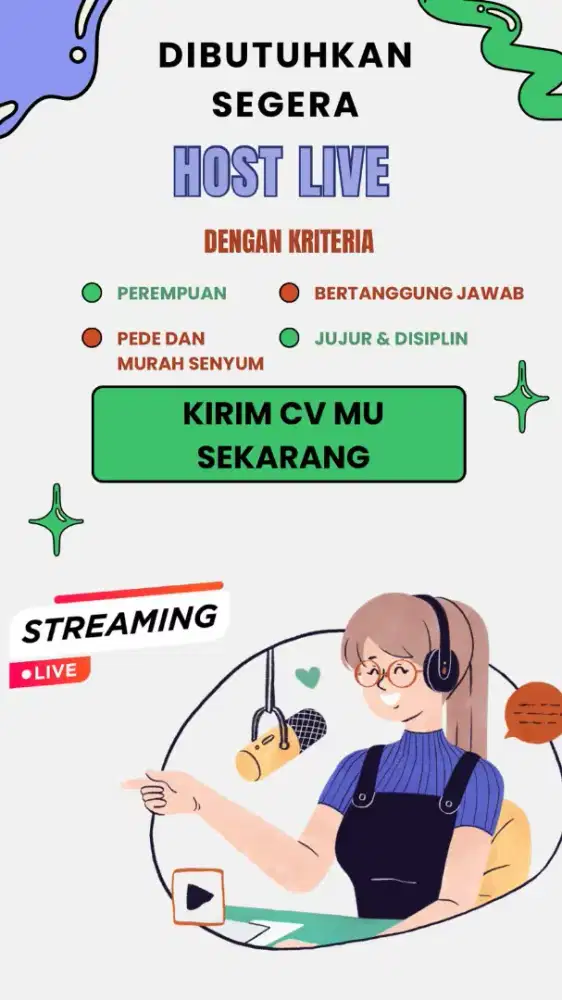 loker host live baju second pinang wanita di training terbuka umum