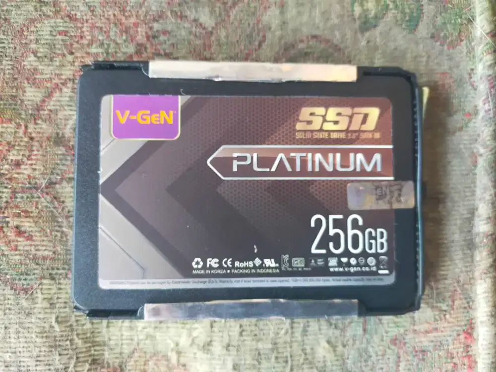 SSD SATA VGEN PLATINUM 256GB SECOND BERKUALITAS SENTINEL 100/99%