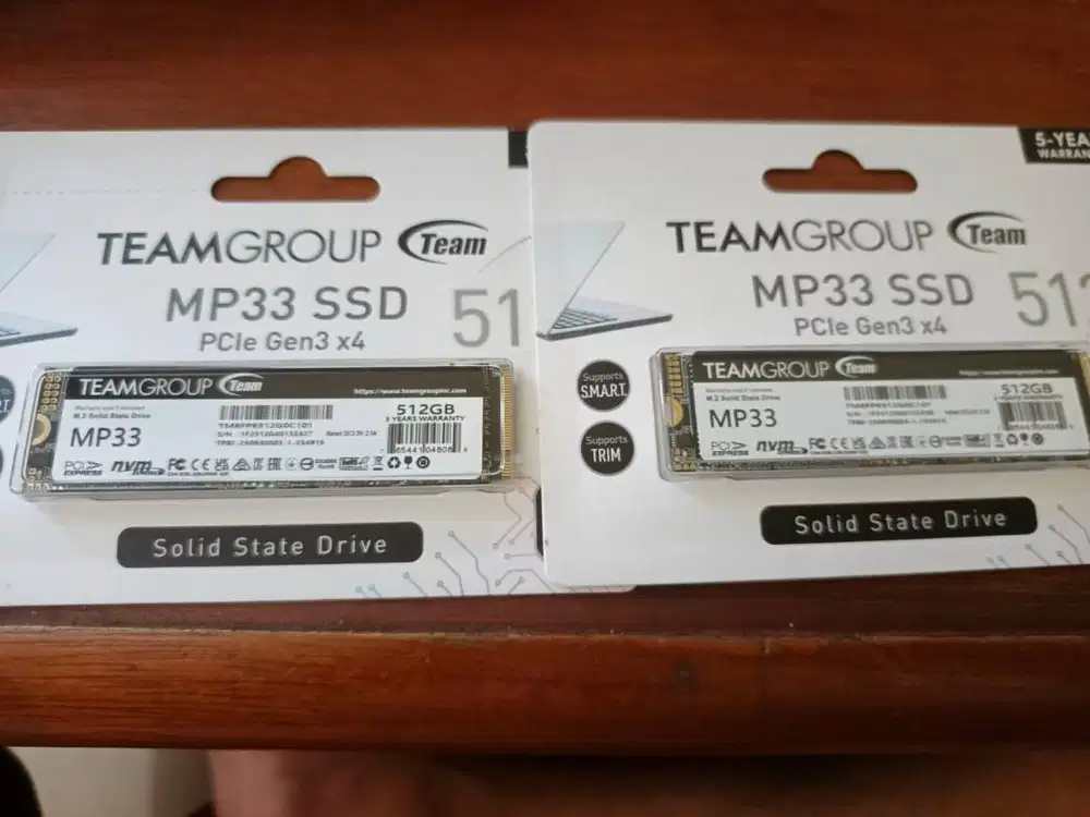 SSD Team MP33 M.2 2280 NVME 512GB - PCIe Gen3 x4 (2 Unit)