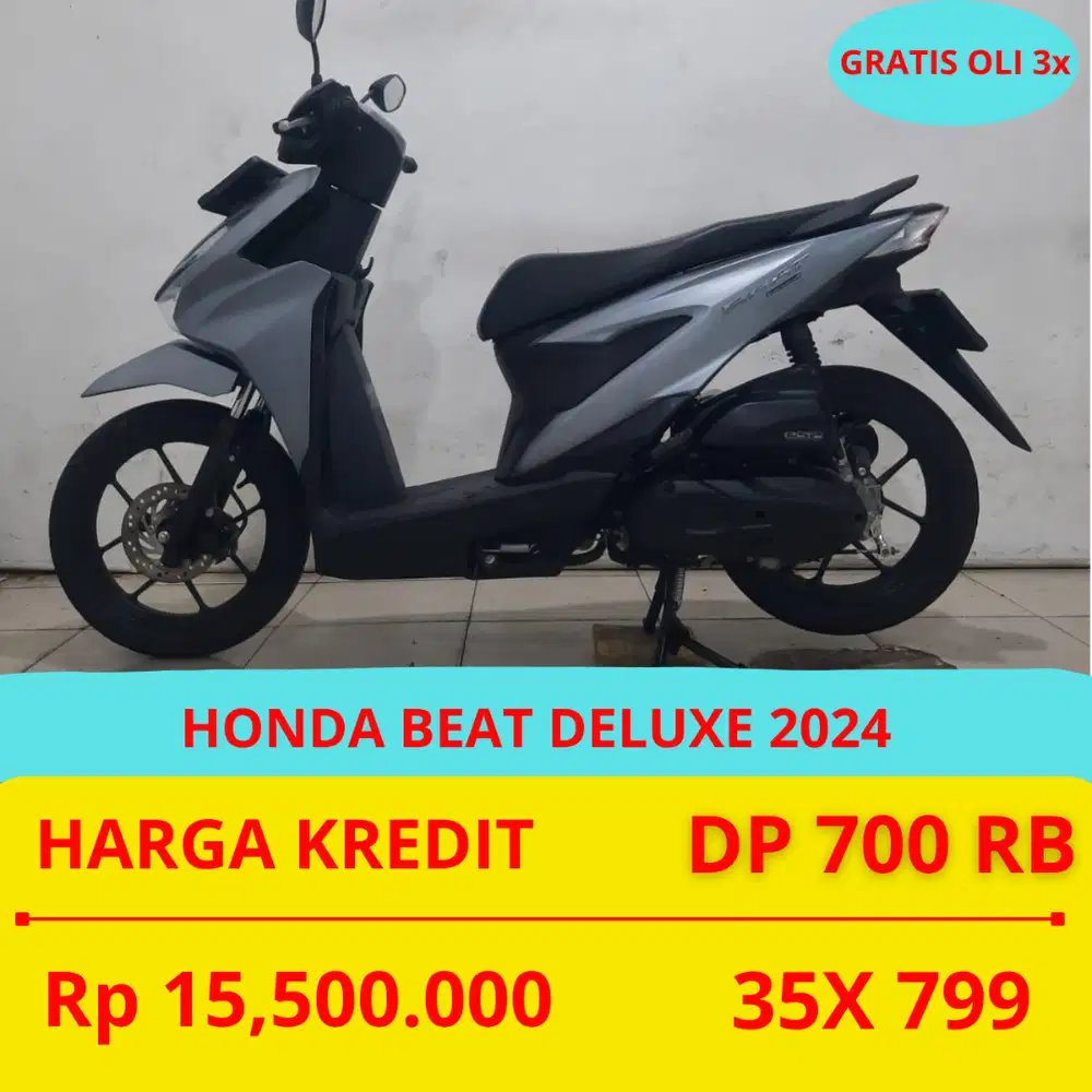 PROMO SUKSES MOTOR HONDA BEAT DELUXE 2024 DP MURAH 700 RIBU GUYS
