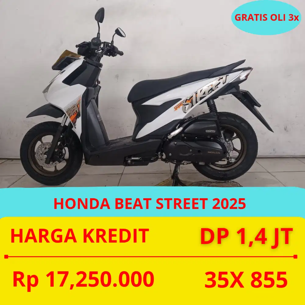 PROMO SUKSE MOTOR HONDA BEAT STREET 2025 DP MURAH 1,4 JUTA GUYSS