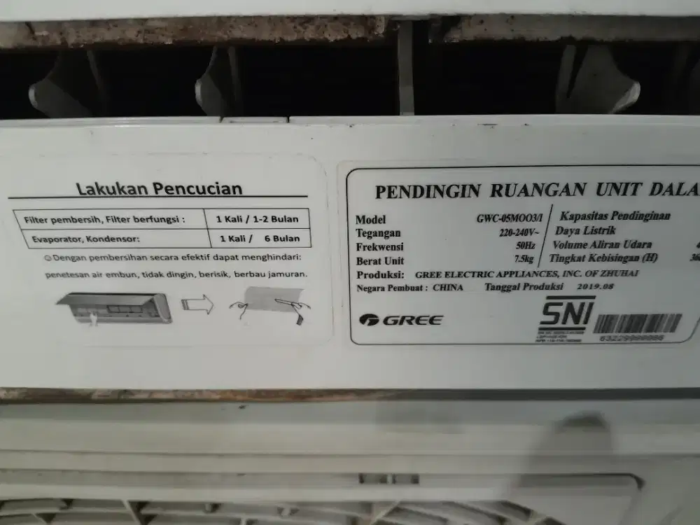 Gree r32,,1/2pk  istimiwir ac kualitas joss