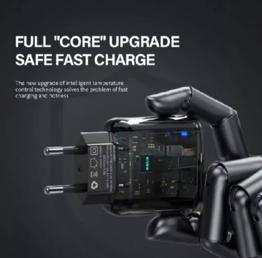 Batok Charger KIVEE FastCharging 18W SmartLED Indicator Universal New