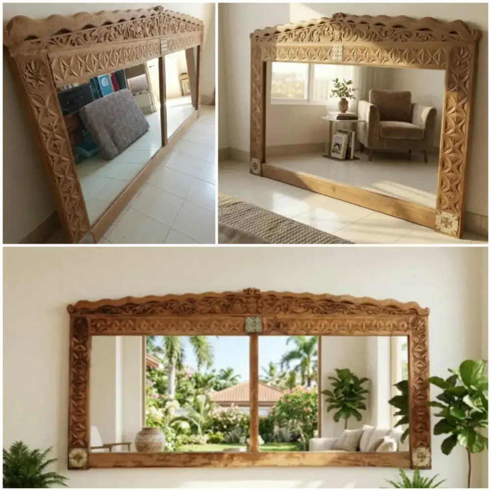 Cermin Dinding Jati Ukir
Lawas besar