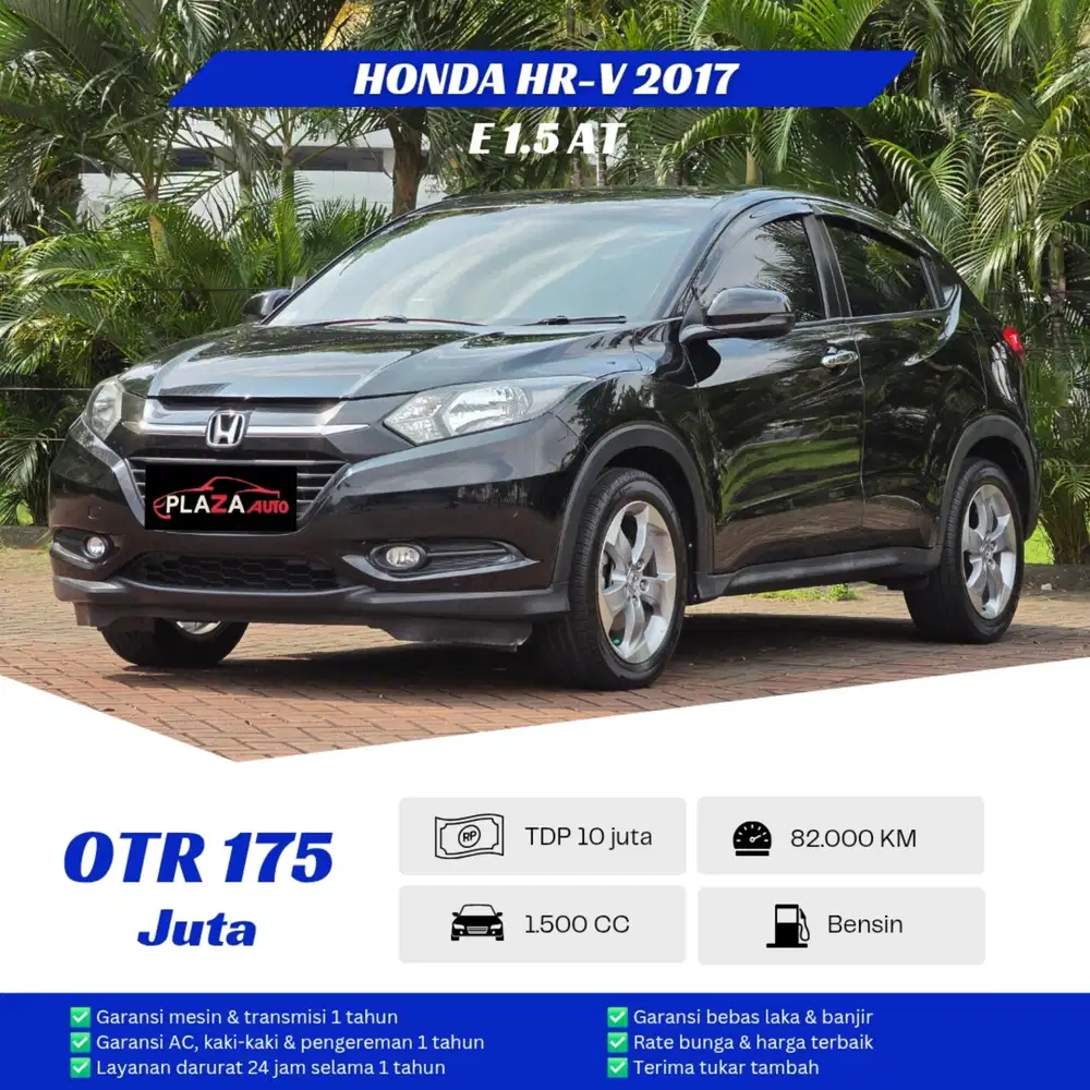 Honda HR-V 2017
E CVT 1.5 Automatic (TDP 10jt) Garansi EXCLUSIVE 1th