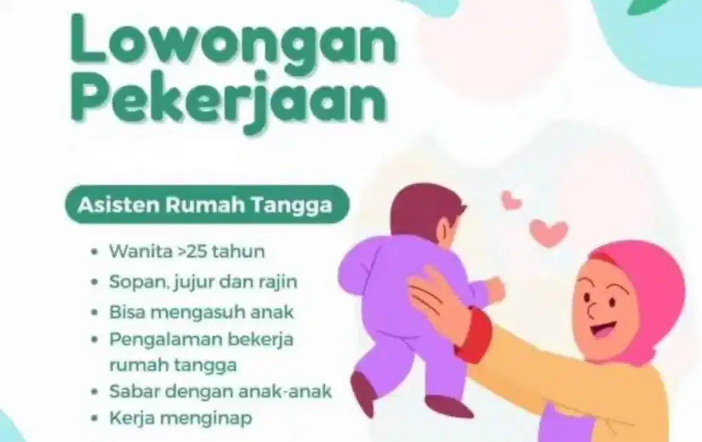 ART Rewang Pembantu Rumah Tangga Menginap