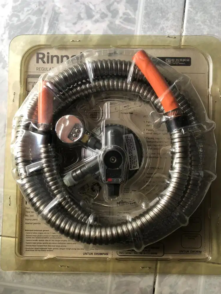 SLANG KOMPOR GAS + REGULATOR MERERAN MEREK RINAI
