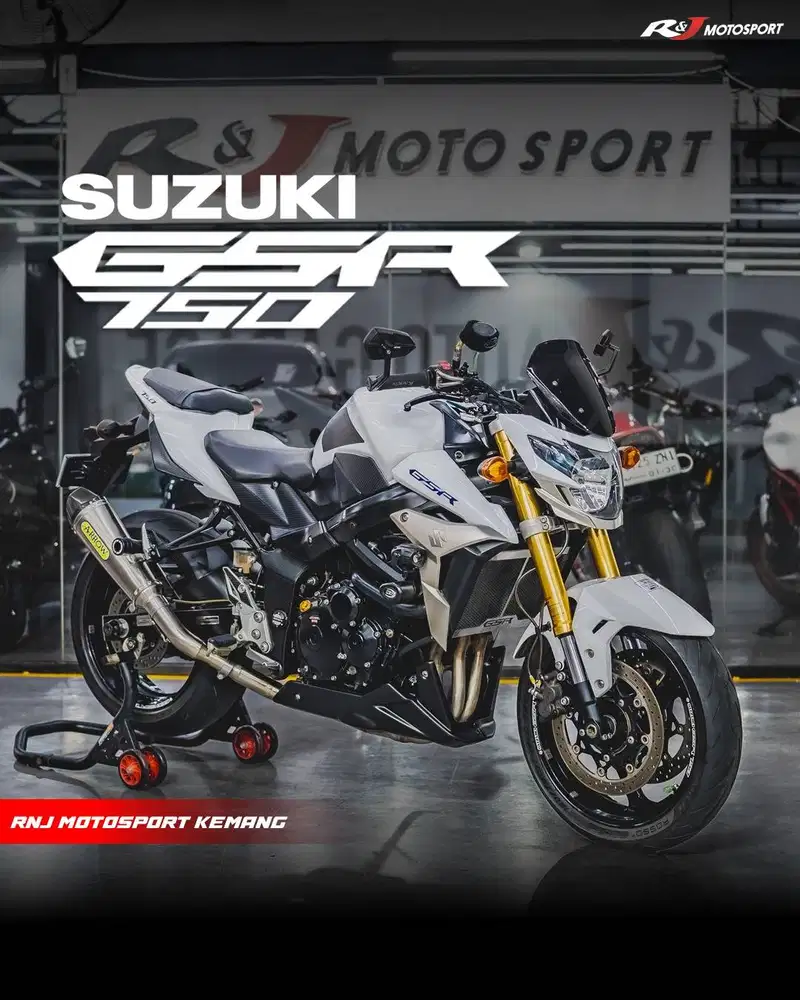 Full Paper SUZUKI GSR 750 White NIK 2011 Pajak 06.2026 Kenalpot Arrow