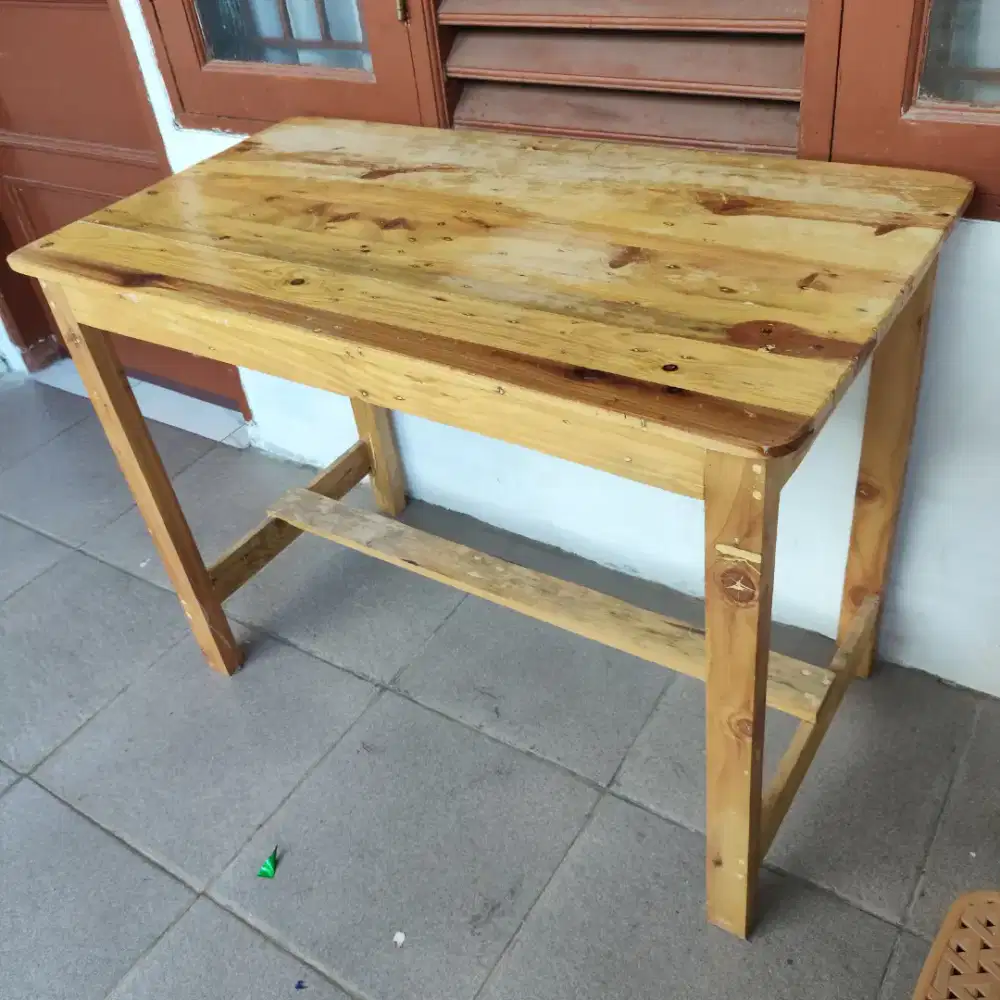 Meja Makan Kayu Jati Belanda Ukuran 100x55x75