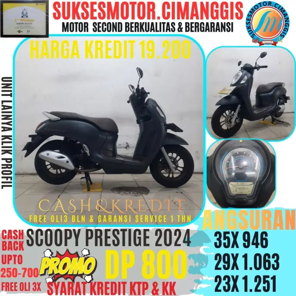 SCOOPY PRESTIGE PROMOTERMURAH CASHBACK UPTO700RBU FREEOLI3X BERGARANSI
