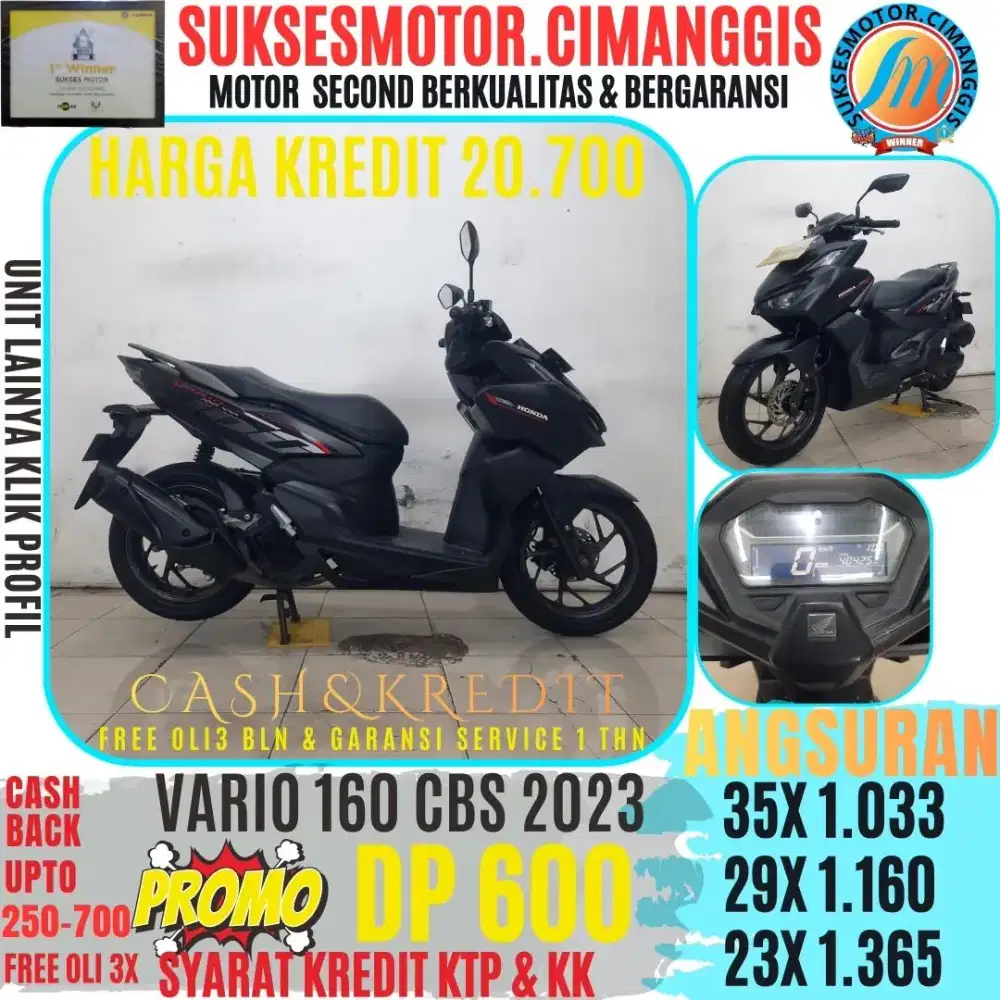 VARIO 160 CBS PROMOTERMURAH CASHBACK UPTO700RBU FREEOLI3X BERGARANSI