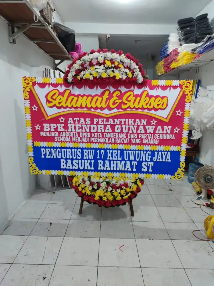Karangan bunga papan murah tangerang