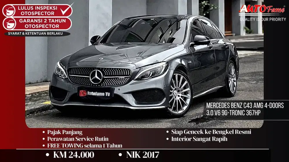 KM24RB Mercedes Benz C43 AMG 4-Doors 3.0 V6 9G-Tronic 367HP 2017 Selen