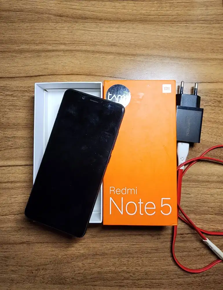 Xiaomi Note 5 fullset, black, 4/64, fungsi normal gan