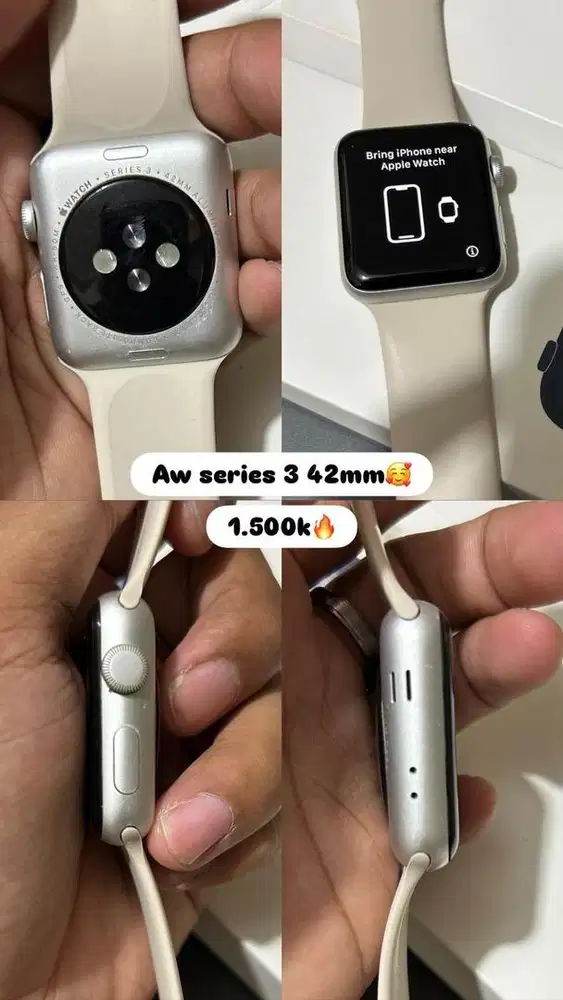 Jual applewatch series 3 42MM Silver