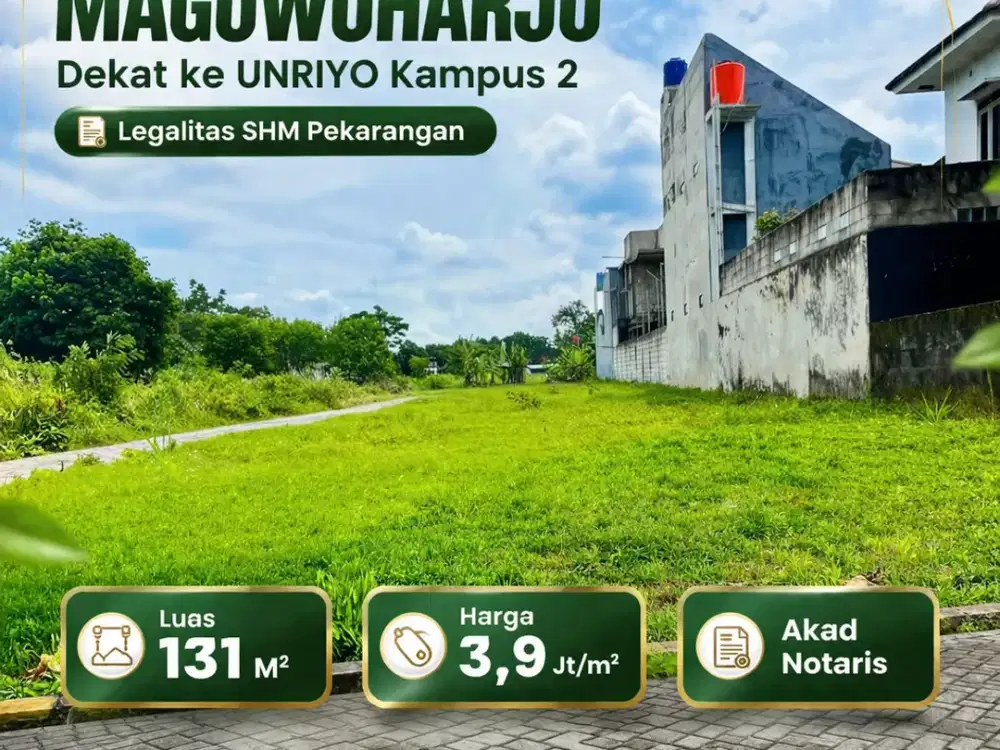 Tanah Maguwoharjo 3 menit dari  UNRIYO kampus 2