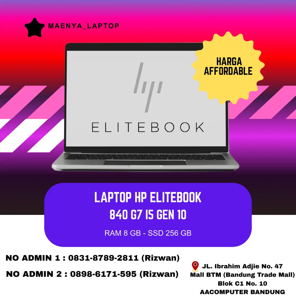 LAPTOP HP ELITEBOOK 840 G7 | I5 GEN 10 | RAM 8GB | SSD 256GB