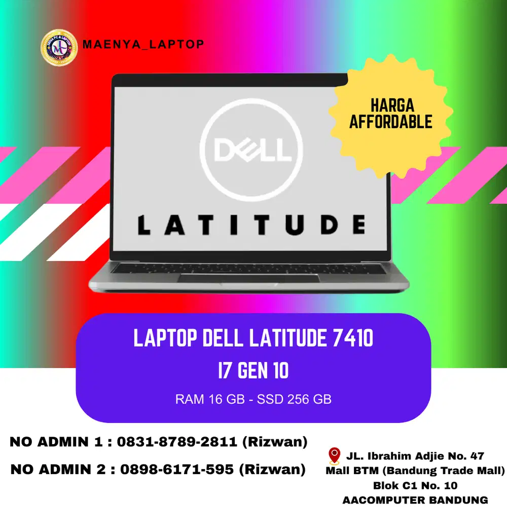 LAPTOP DELL LATITUDE 7410 | I7 GEN 10 | RAM 16GB | SSD 256GB
