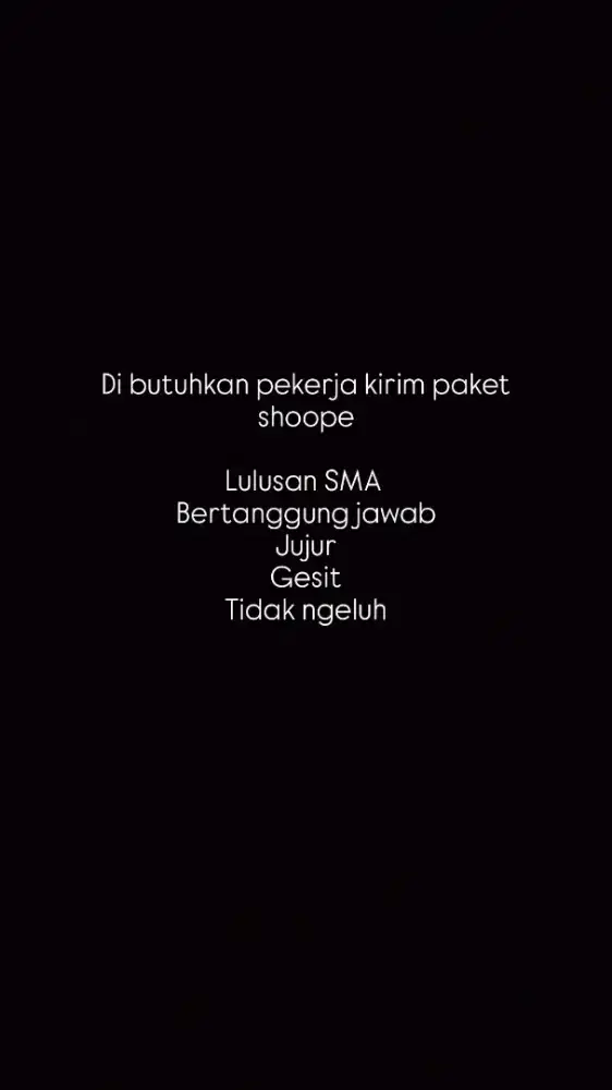 Lowongan untuk laki laki